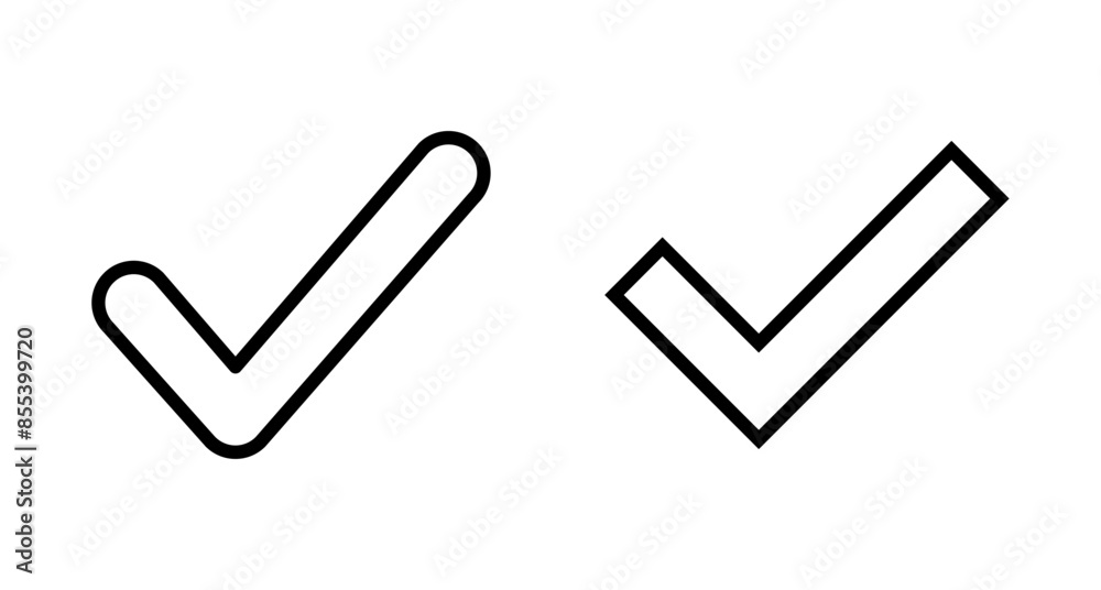 Check icon vector isolated on white background. check mark icon. check list button icon. Tick Check icon vector isolated on white background. check mark icon. check list button icon. Tick