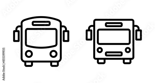 Bus Icon vector isolated on white background. Black bus vector icon © Oliviart