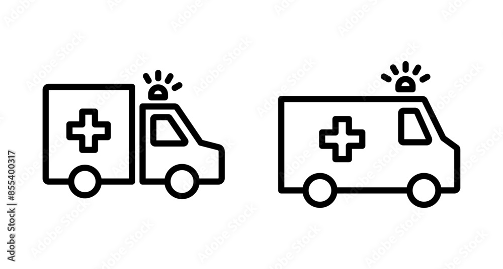 Ambulance Icon vector isolated on white background. Ambulance Icon Design. ambulance truck icon vector Ambulance Icon vector isolated on white background. Ambulance Icon Design. ambulance truck icon vector