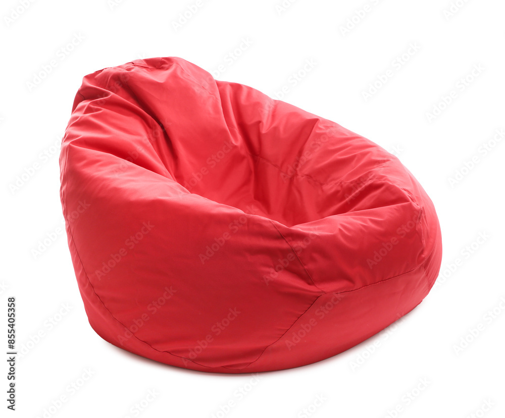 Red bean bag chair isolated on white Red bean bag chair isolated on white