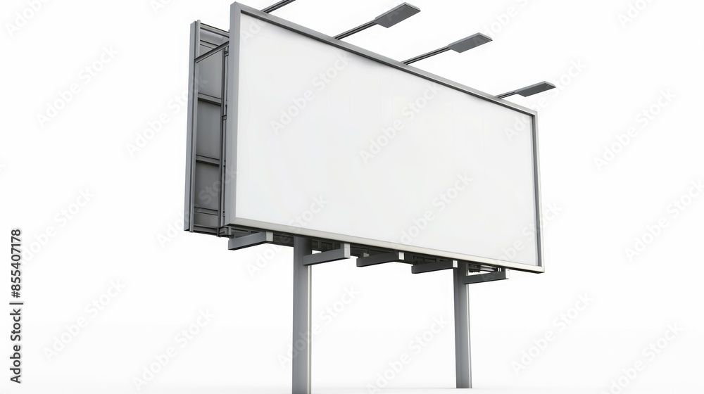 Obraz premium A large white billboard, mockup advertising space