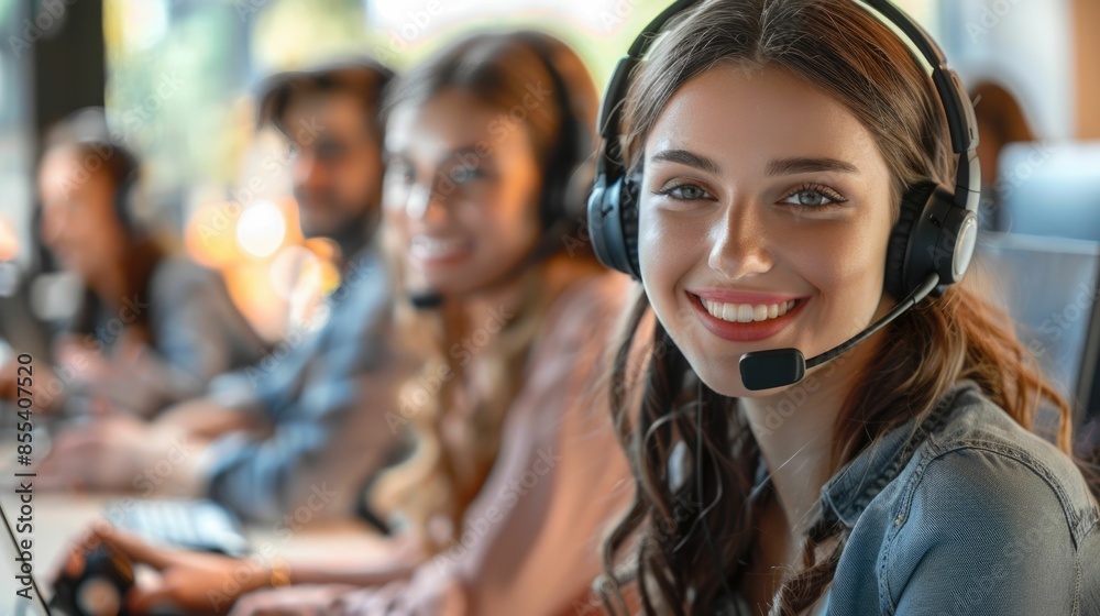 Customer service team members collaborating and planning effective client retention strategies in a professional office environment Customer service team members collaborating and planning effective client retention strategies in a professional office environment
