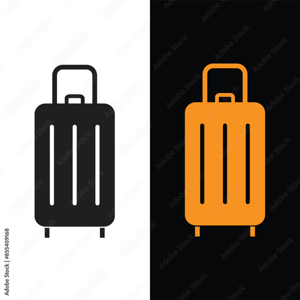 Travel bag icon vector logo design template