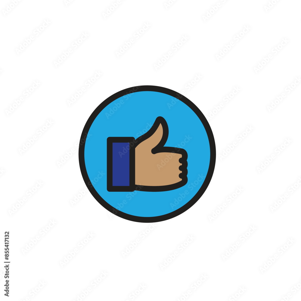 Like icon flat style design logo template Like icon flat style design logo template