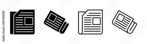 Newspaper icon set. news paper vector sign