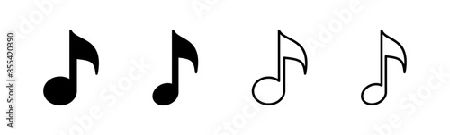 Music icon set. note music icon vector. tone icon