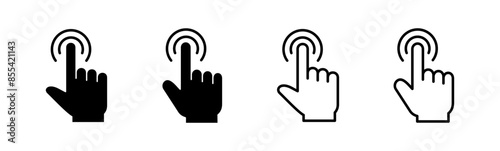 Hand click icon set. pointer icon vector. hand cursor icon vector