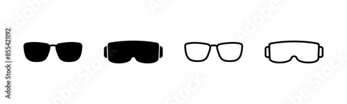 Glasses icon set. Glasses vector icon