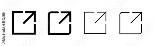 External link icon set. link icon vector. hyperlink symbol
