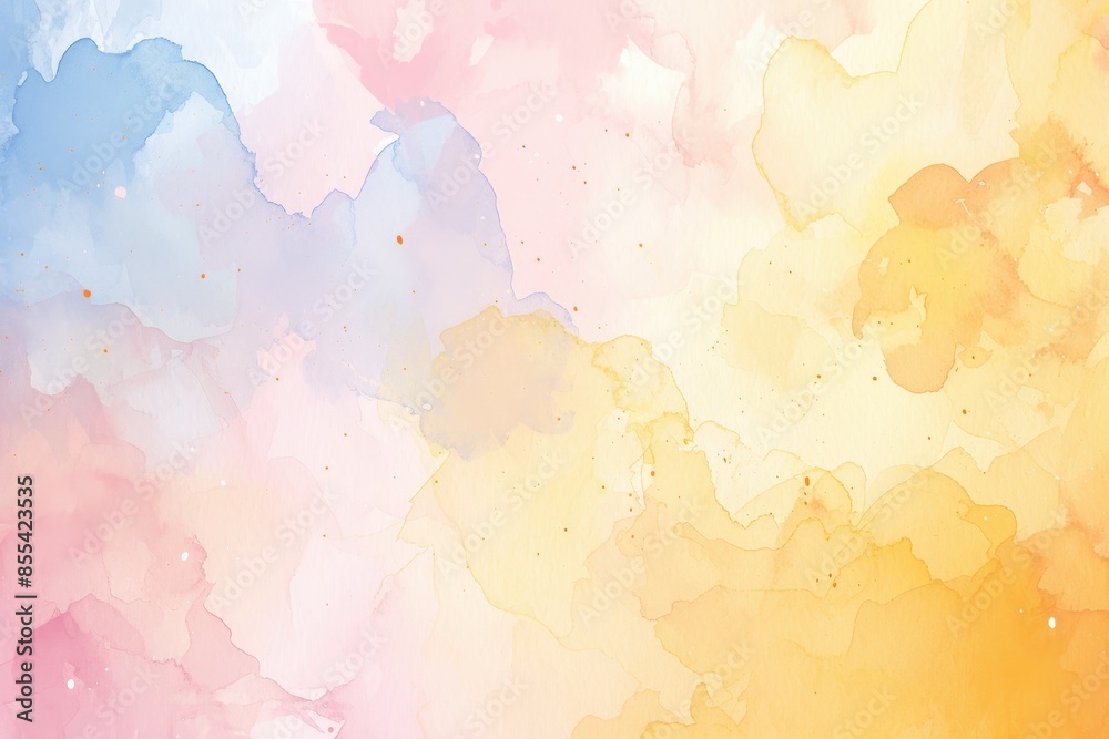 Obraz premium Abstract Watercolor Painting in Soft Pastel Colors