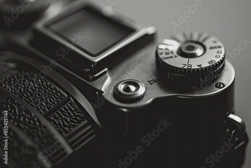 Wallpaper Mural a camera with a lens attached to it, Photograph a close-up of a retro film camera Torontodigital.ca