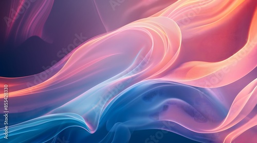 Wallpaper Mural 2. A visually captivating abstract representation of financial prudence, featuring fluid lines and harmonious color gradients that evoke a sense of stability and growth. Torontodigital.ca