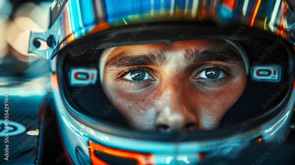 Close-up of a Race Car Driver's Eyes Close-up of a Race Car Driver's Eyes