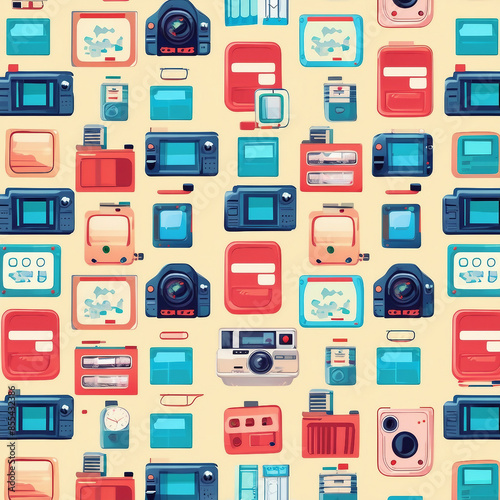 gadget illustration pattern background