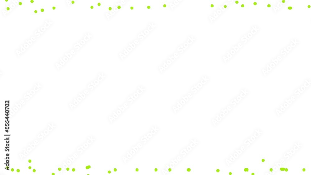 The dots and lines change at the top and bottom, also sparkling with different colors. The objects form something like a holiday frame. The dots and lines change at the top and bottom, also sparkling with different colors. The objects form something like a holiday frame.
