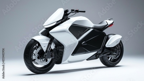 Embrace the future of mobility with a hyper scooter concept, its avant-garde design showcased against a pristine white screen, embodying innovation in motion.