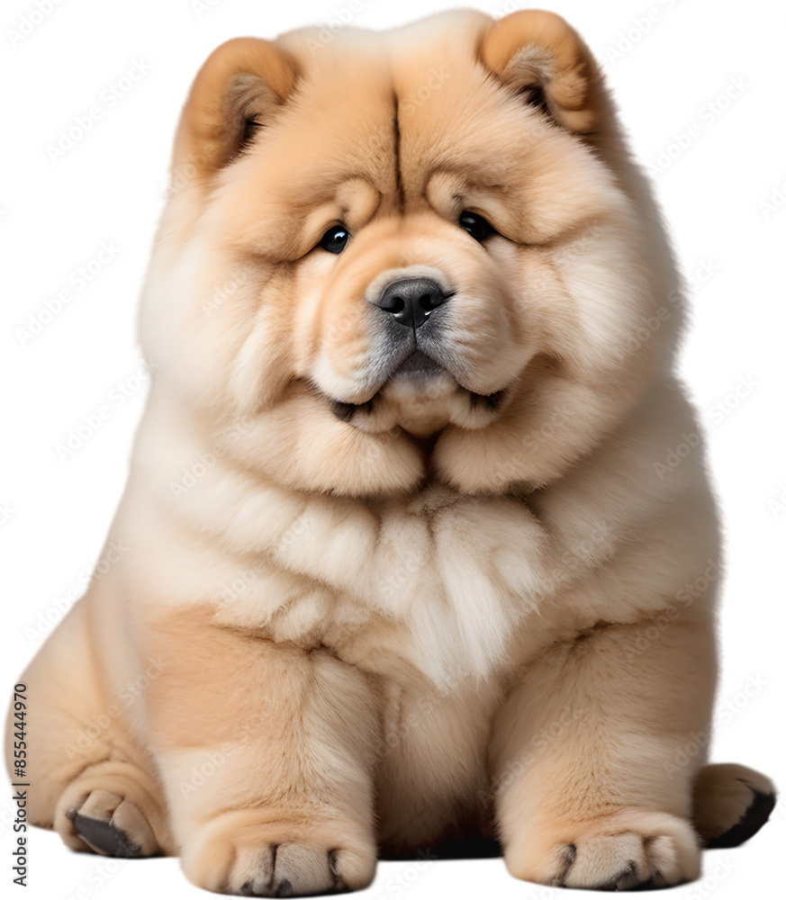 Obraz premium Adorable fluffy Chow Chow puppy clipart.