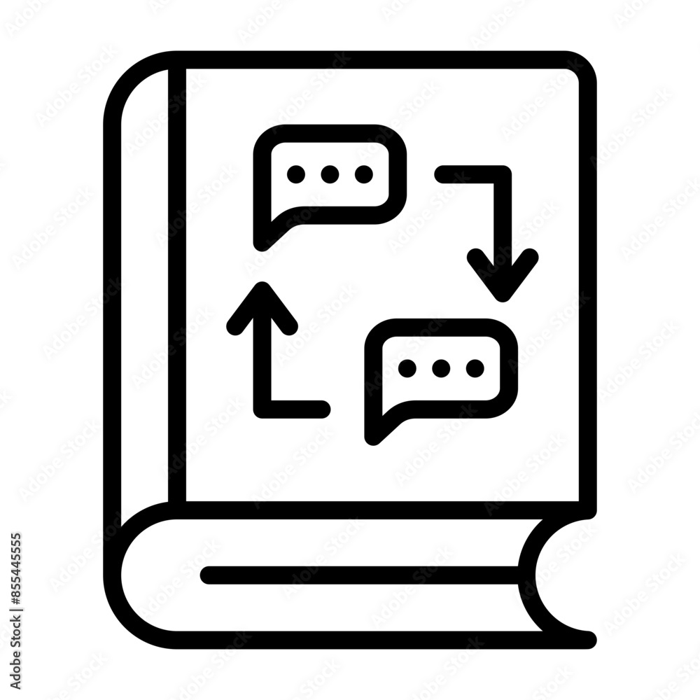 Schilderij op canvas Dictionary Icon