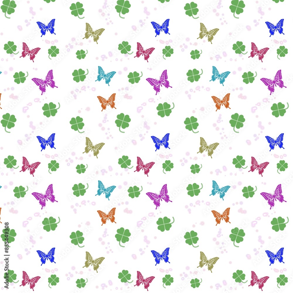 Fototapeta premium seamless pattern with butterflies