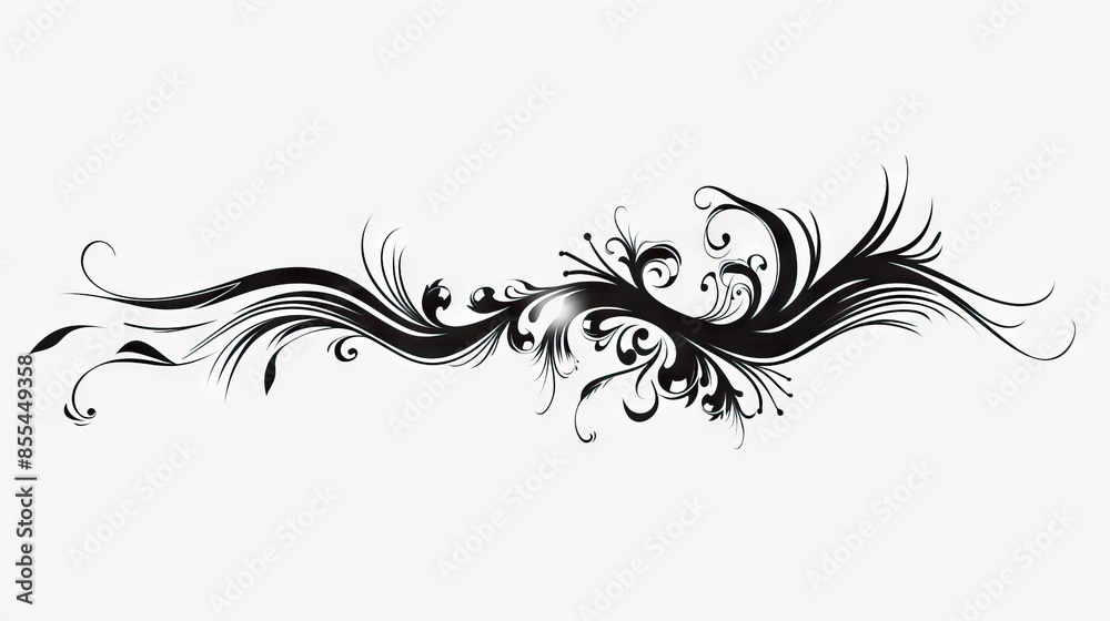 Fototapeta premium desain tatto temporary swirl flower