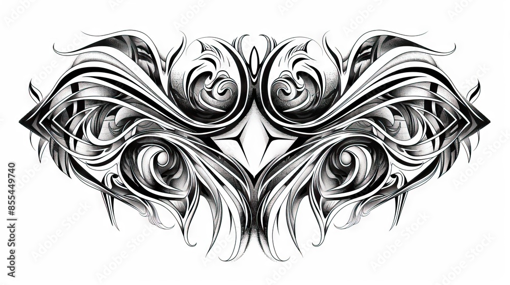 Fototapeta premium desain tatto temporary simetris