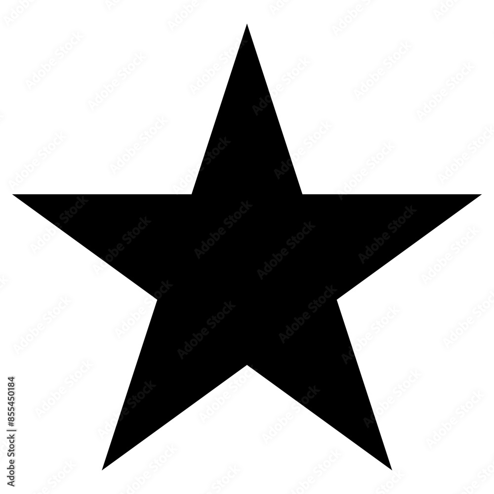 Flat star sparkling shape, black silhouette Flat star sparkling shape, black silhouette