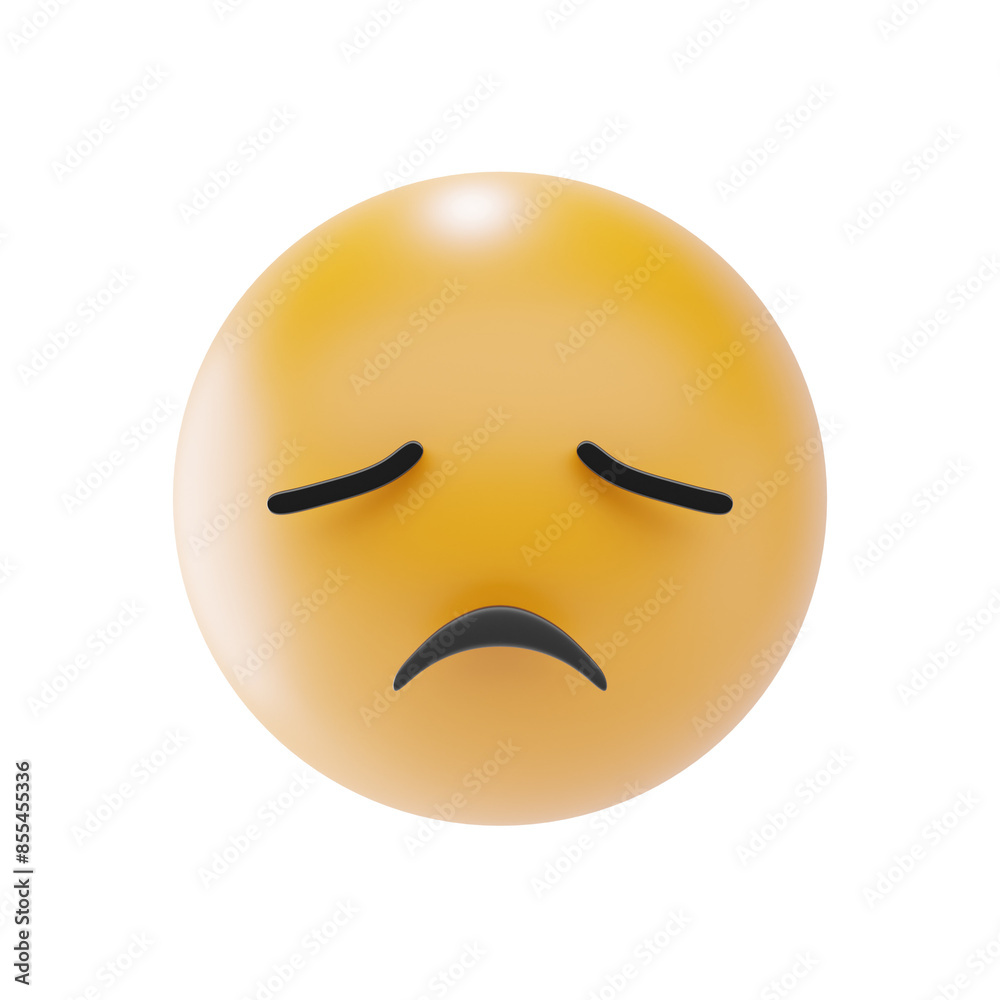 disappointed face emoji 3d icon and illustration disappointed face emoji 3d icon and illustration
