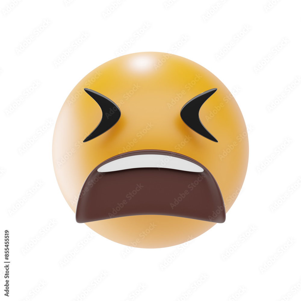 tired face emoji 3d icon and illustration tired face emoji 3d icon and illustration