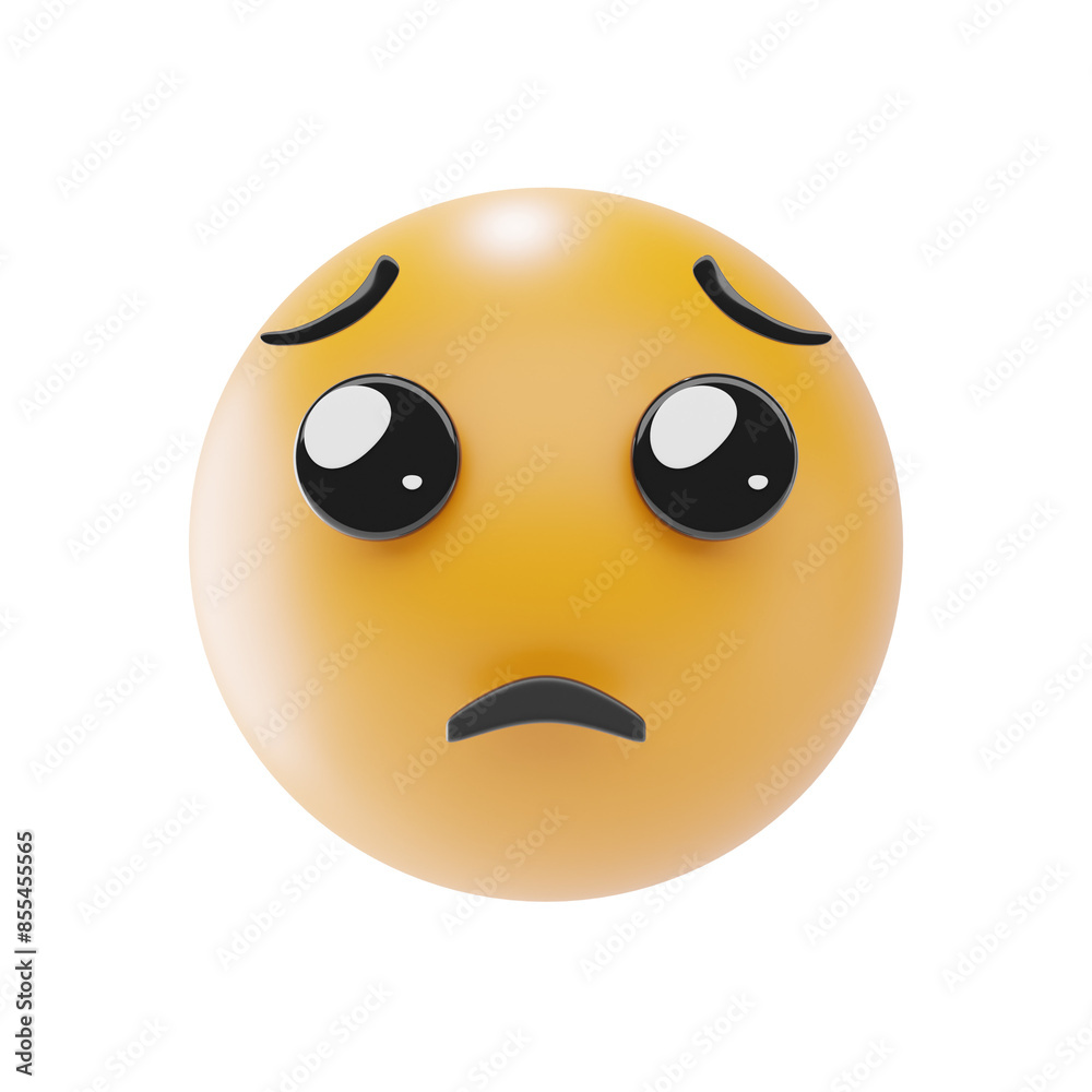 pleading face emoji 3d icon and illustration pleading face emoji 3d icon and illustration
