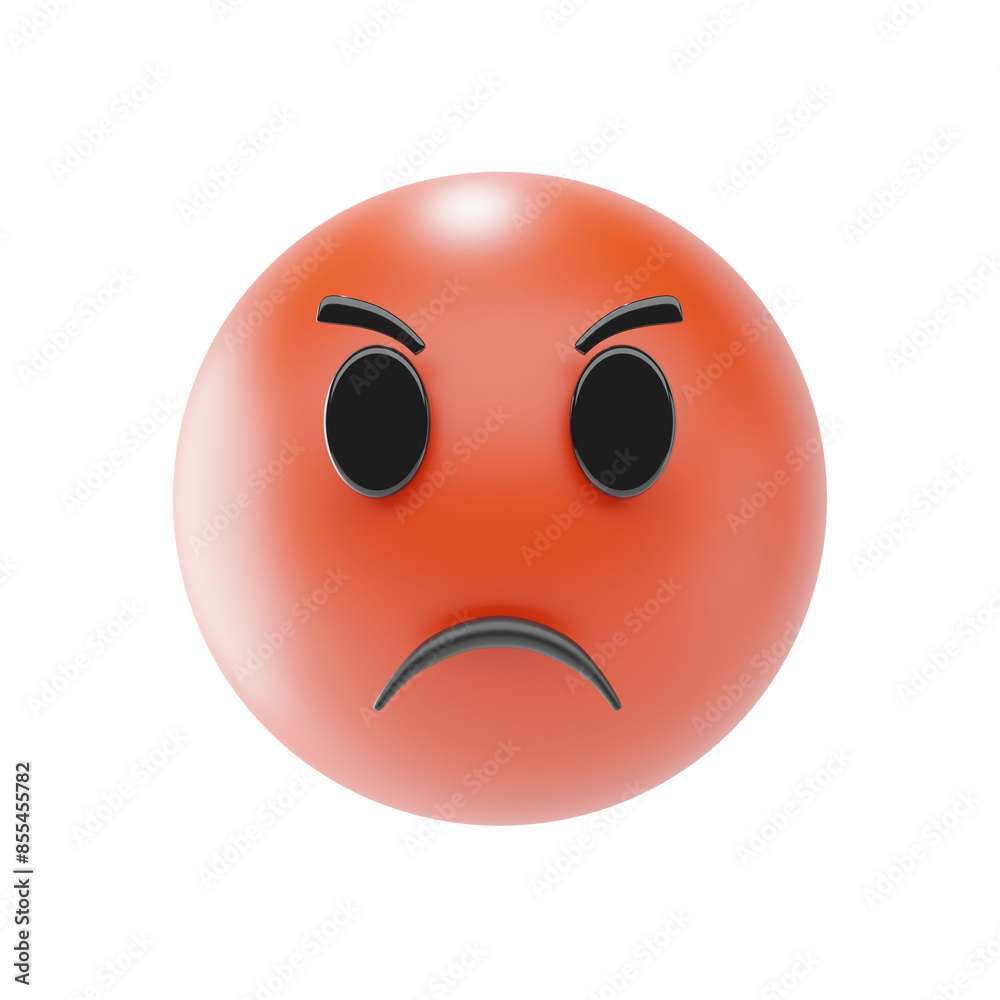 enraged face emoji 3d icon and illustration enraged face emoji 3d icon and illustration