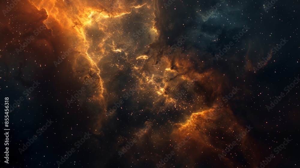 Fototapeta premium A nebula illuminated from within, revealing subtle internal structures, ideal for conveying a sense of mystery