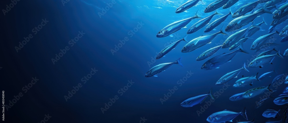 Fototapeta premium ocean, sun and striped mackerel