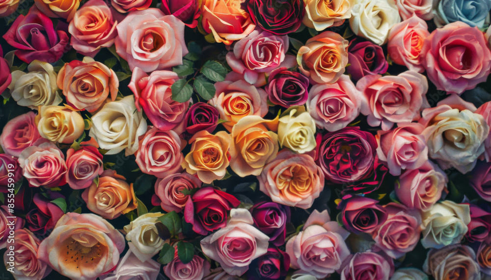 Colorful roses background Colorful roses background