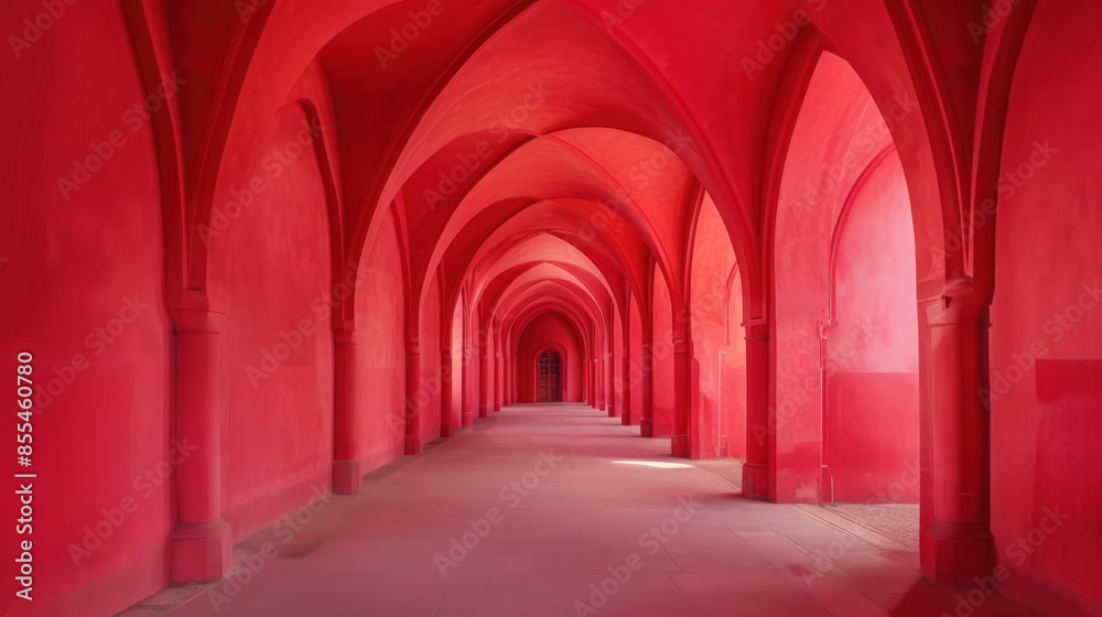 Castle Hall Architecture Building, Red Close-up Shot