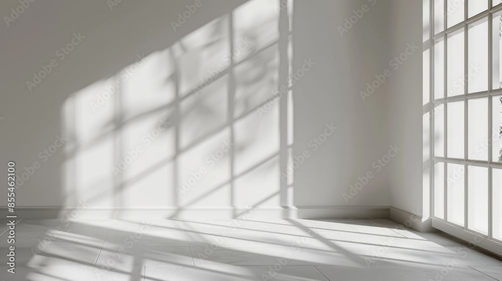 Fototapeta premium Window Light Shadow on Wall, Overlay Effect, Daroonwan Texture Background