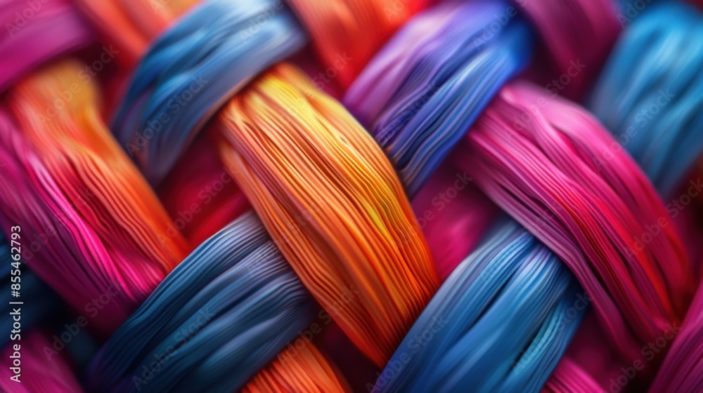 A colorful piece of fabric with a pattern of different colors