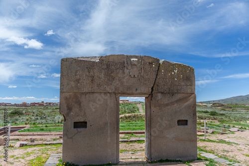 gate of the sun in tiwanaku bolivia