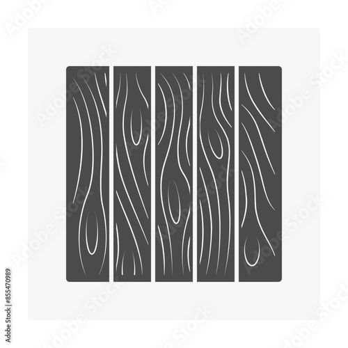 Wood floor vector icon in top view. Straight hard wood material with texture pattern. To lay in row, stripe to panel with clean surface. Construction material from nature for house building.