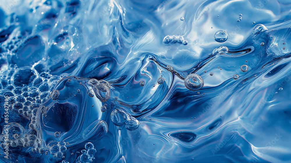Abstract flowing water with bubbles creating wavy pattern Abstract flowing water with bubbles creating wavy pattern