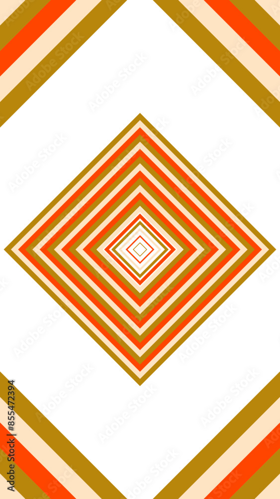 An abstract retro concentric diamond shape stripe pattern design element. An abstract retro concentric diamond shape stripe pattern design element.