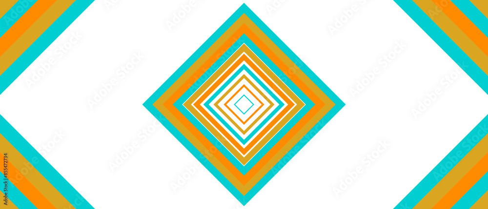 An abstract retro concentric diamond shape stripe pattern design element. An abstract retro concentric diamond shape stripe pattern design element.