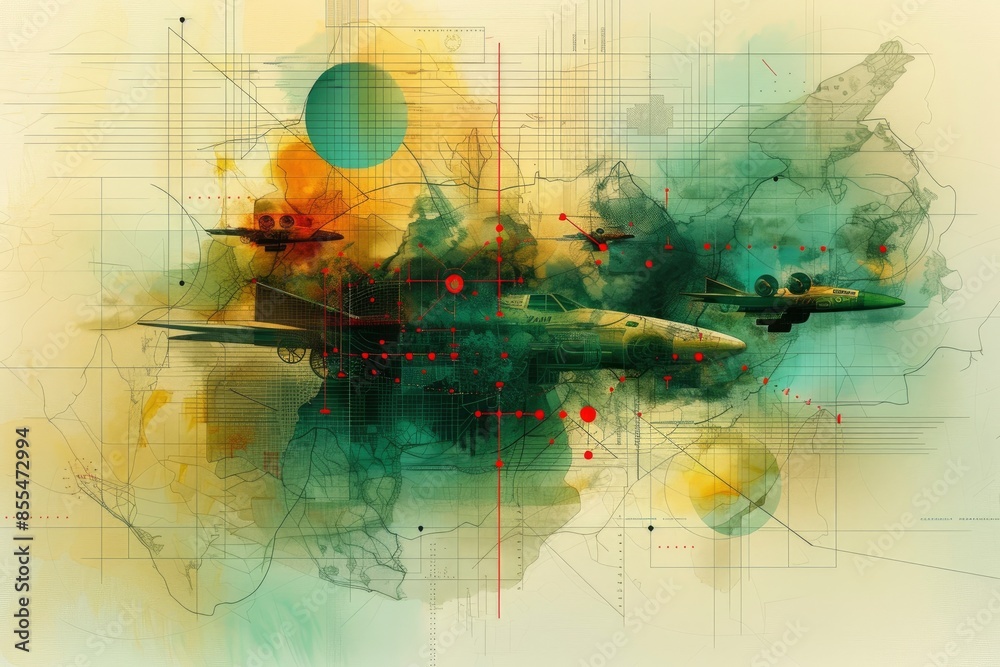 An illustration of a futuristic spaceship, with sleek design and ...