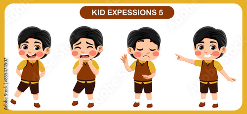 children with various expressions. Good for application in various design and other promotional needs
