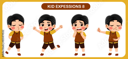 children with various expressions. Good for application in various design and other promotional needs