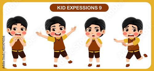 children with various expressions. Good for application in various design and other promotional needs