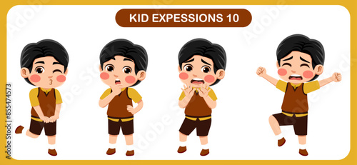 children with various expressions. Good for application in various design and other promotional needs