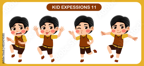 children with various expressions. Good for application in various design and other promotional needs
