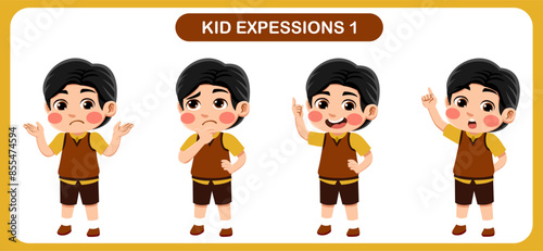 children with various expressions. Good for application in various design and other promotional needs