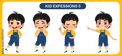 children with various expressions. Good for application in various design and other promotional needs