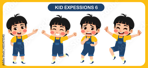 children with various expressions. Good for application in various design and other promotional needs
